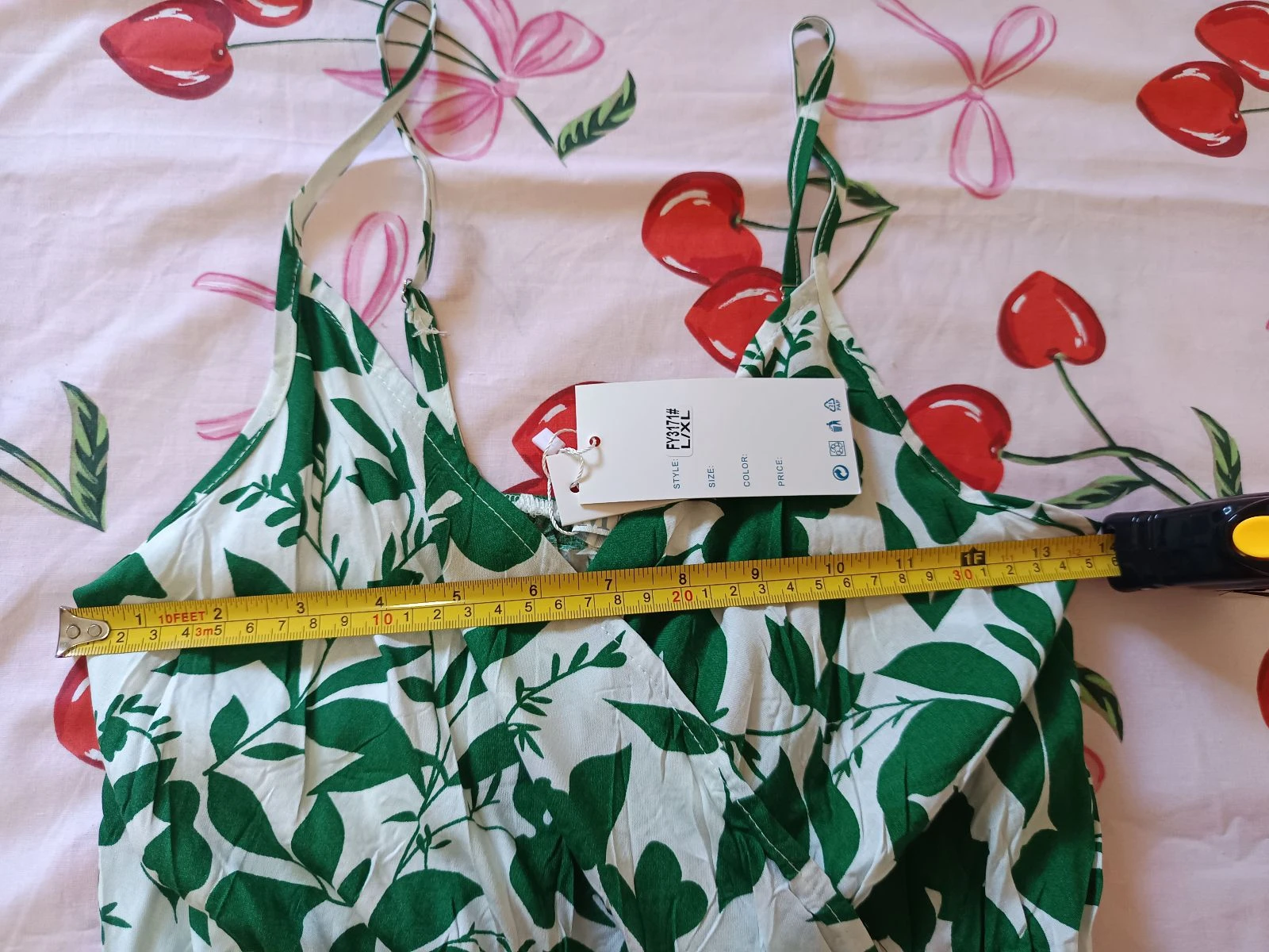 Y2K groen bloemen strandjurk - Maat L/XL (Nieuw met etiket) – photo 5